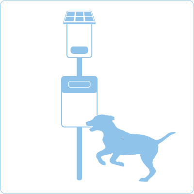 belloo smart dog toilet with measurement sensors & data transmission