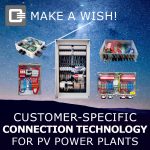Make a wish! Customer-specific Connection Technology for PV Power Plants