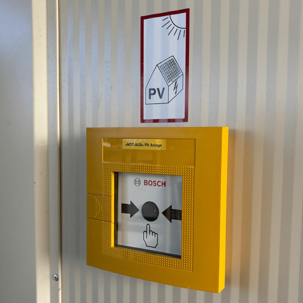 Referenz Steiermark PV Anlage externer Notaus