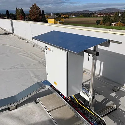 Feuerwehrschalter PV Referenz Steiermark QFire Schaltbox Dach