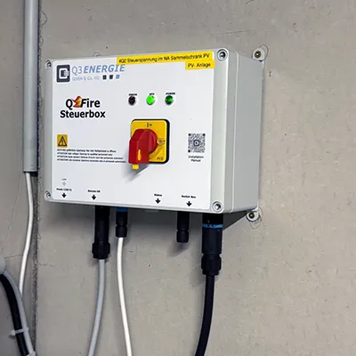 Fire Protection Solution Styria 6 Feuerwehrschalter PV Referenz Steiermark QFire