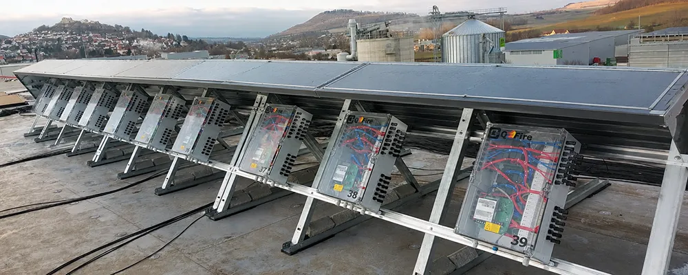 QFire Feuerwehrschalter für 4,7 MWp PV-Anlage bei Ladenburger