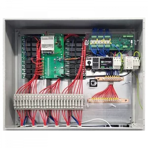 Super Multi Box DC Combiner for open-field and agri PV with central inverter – patented solution including PV string fault discriminator and firefighter switch. Custom-built.