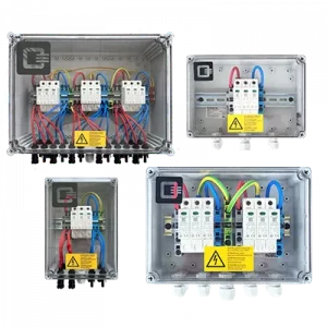 PV Technology: Firefighter Switches and AC/DC Connection Technology 6 GAK with surge protection DC connection technology customized for x MPP trackers, optionally with fuses, DC disconnector