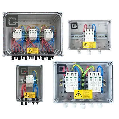 Q3 ENERGIE - Feuerwehrschalter, DC- und AC-Anschlusstechnik 7 GAK mit Überspannungsschutz DC Anschlusstechnik kundenspezifisch für x MPP Tracker optional mit Sicherungen, DC Freischalter
