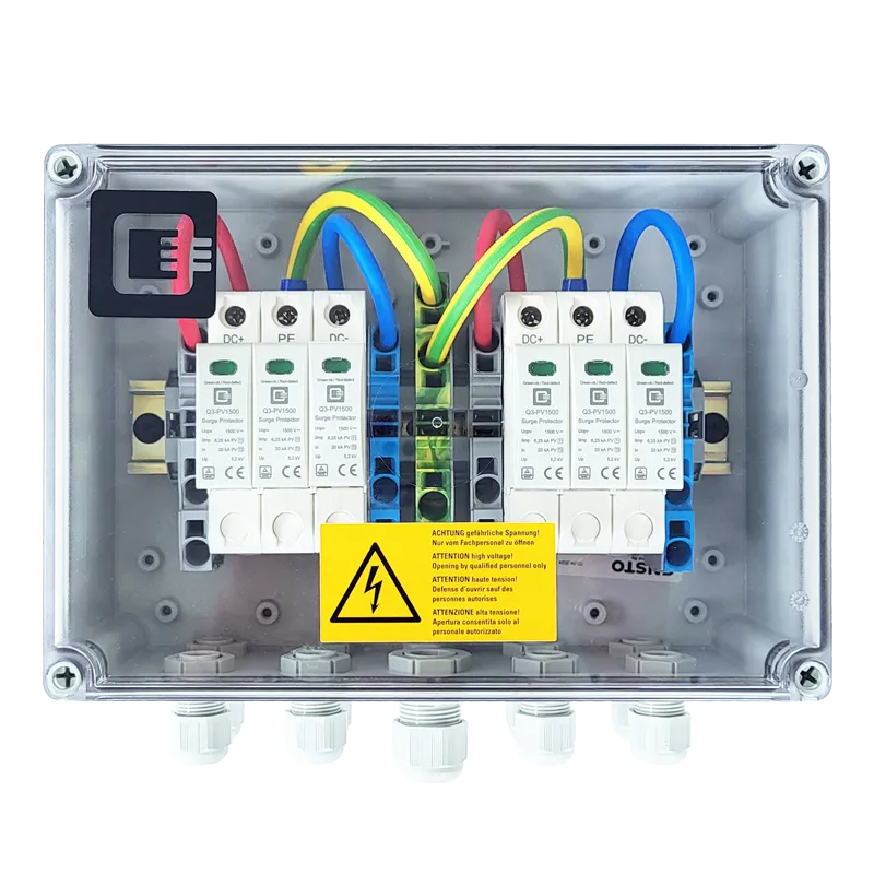 GAK LITE – generator junction box with Type 1+2 surge protection 1500 V DC 2 MPPT 4 strings