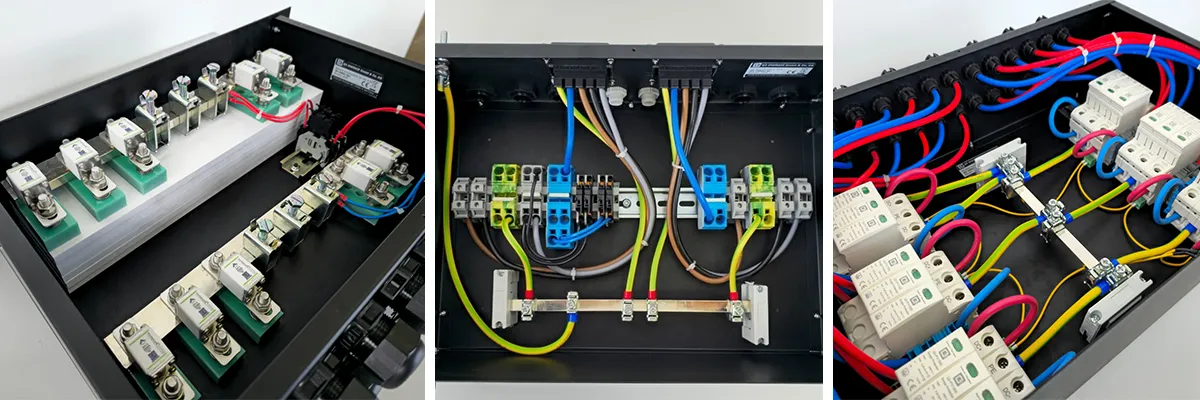 Customized connection boxes for AC, battery, and PV applications