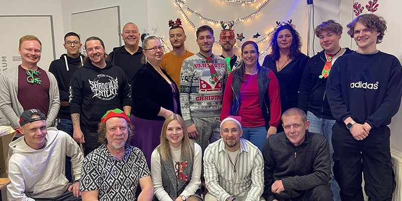 Q3 Team feiert Weihnachten